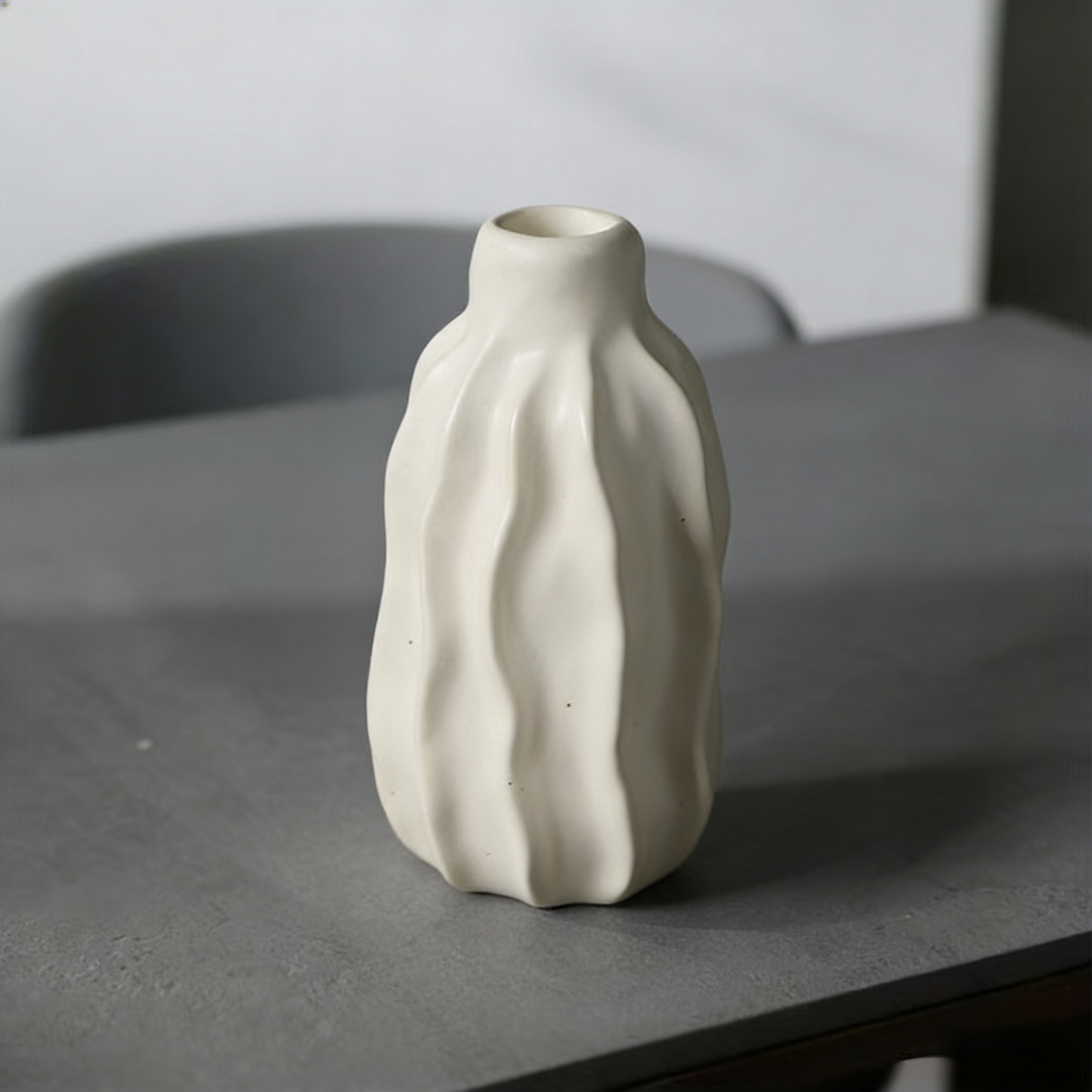 Wavy Sculptural Ceramic Taper Candle Holders