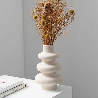 Ripple Silhouette Ceramic Vase