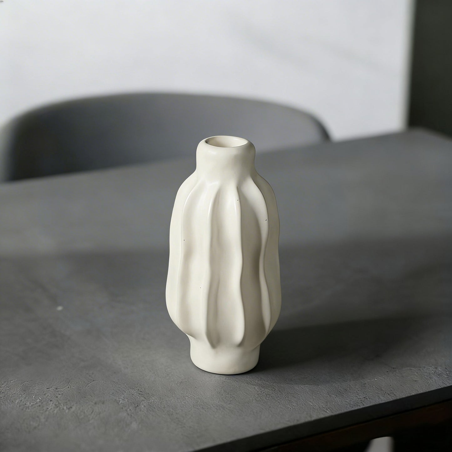 Wavy Sculptural Ceramic Taper Candle Holders