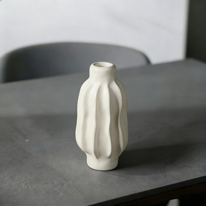 Wavy Sculptural Ceramic Taper Candle Holders