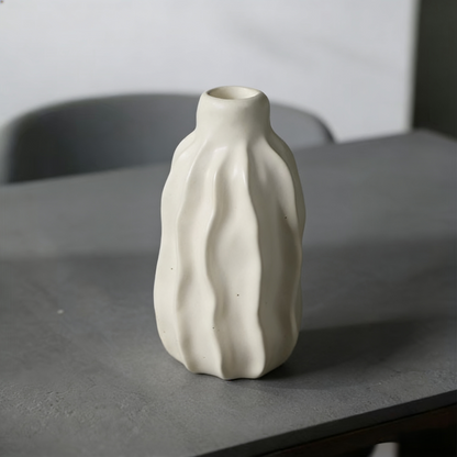 Wavy Sculptural Ceramic Taper Candle Holders