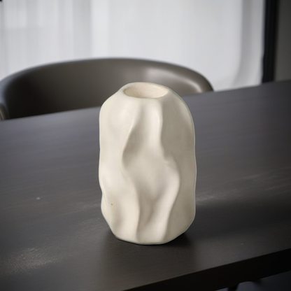 Wavy Sculptural Ceramic Taper Candle Holders