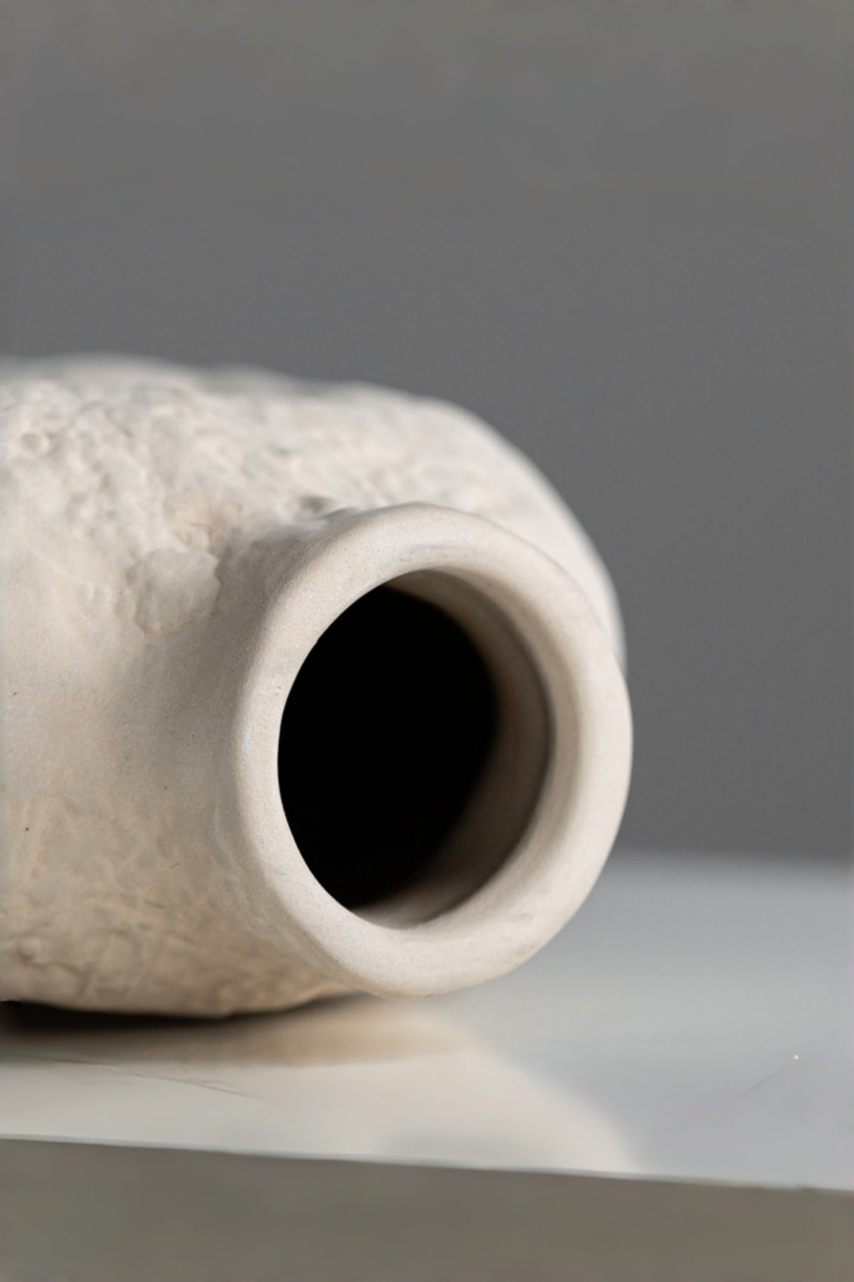 Textured Rope Band Ceramic Bud Vase