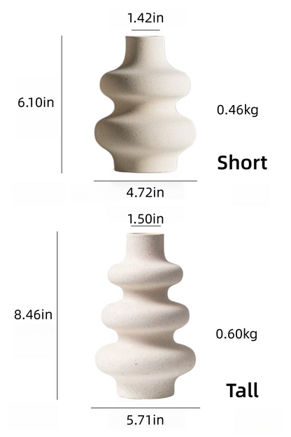 Ripple Silhouette Ceramic Vase