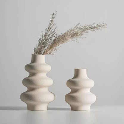 Ripple Silhouette Ceramic Vase