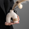 Textured Rope Band Ceramic Bud Vase