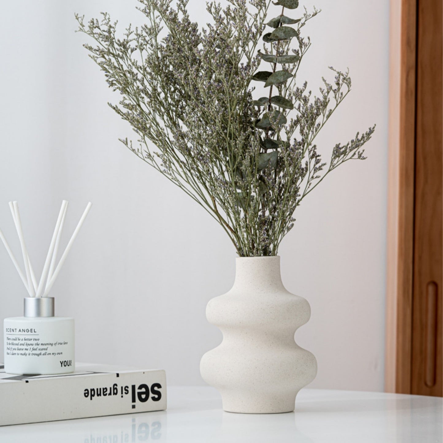 Ripple Silhouette Ceramic Vase
